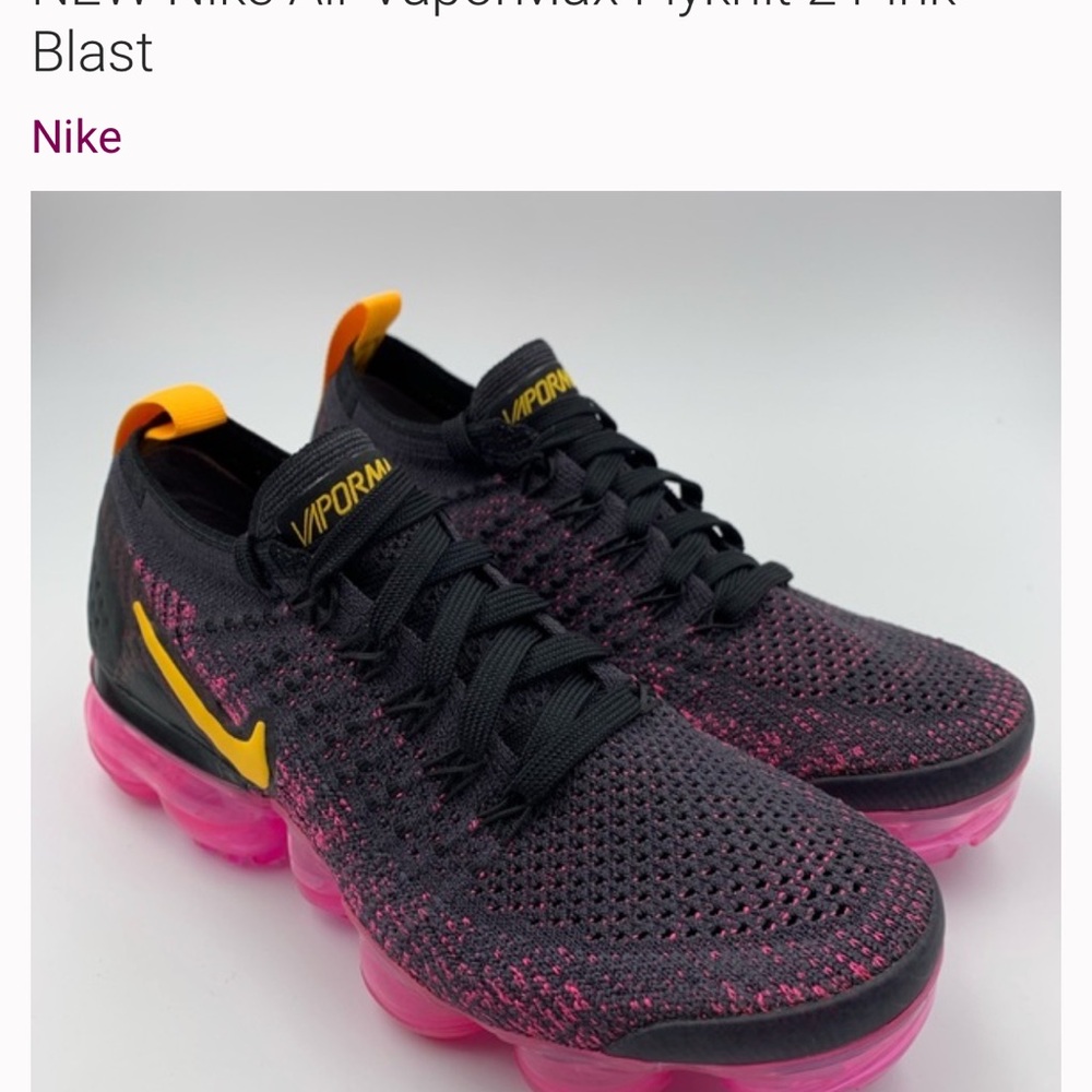 Nike Air VaporMax Flyknit 2 Pink Blast Sneakers Size 13